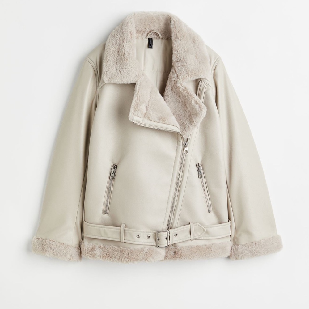 SOLD- H&M Biker leather(imitation) jacket